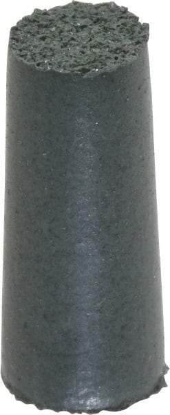 Cratex - 3/8" Max Diam x 7/8" Long, Taper, Rubberized Point - Coarse Grade, Silicon Carbide, 1/8" Arbor Hole, Unmounted - Industrial Tool & Supply