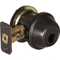 Stanley - Deadbolts Type: Single Cylinder Door Thickness Range: 1-3/8 - 1-3/4 - Industrial Tool & Supply
