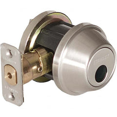 Stanley - Deadbolts Type: Single Cylinder Door Thickness Range: 1-3/8 - 1-3/4 - Industrial Tool & Supply