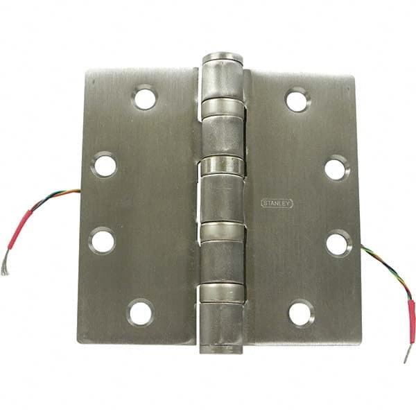 Stanley - 4-1/2" Long x 4-1/2" Wide Grade 1 304 Stainless Steel Full Mortise Ball Bearing Commercial Hinge - Industrial Tool & Supply