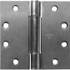 Stanley - 4-1/2" Long x 4-1/2" Wide Grade 1 Steel Full Mortise Ball Bearing Commercial Hinge - Industrial Tool & Supply