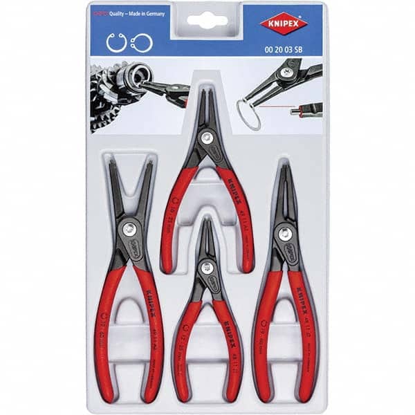 Knipex - Plier Sets Set Type: Retaining Ring Pliers Number of Pieces: 4 - Industrial Tool & Supply