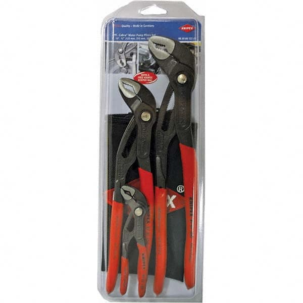 Knipex - Plier Sets Set Type: Tongue & Groove Pliers Number of Pieces: 3 - Industrial Tool & Supply