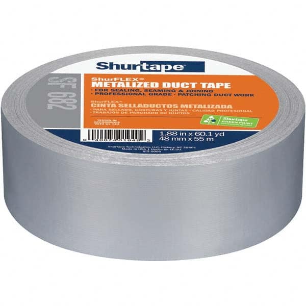 Shurtape - SF 682 ShurFLEX Non-Printed Metalized Cloth Duct Tape - Industrial Tool & Supply