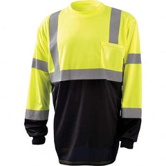 OccuNomix - Size S Hi-Vis Yellow & Black High Visibility Long Sleeve T-Shirt - Industrial Tool & Supply