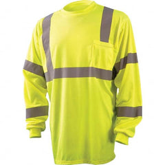 OccuNomix - Size S Hi-Vis Yellow High Visibility Long Sleeve T-Shirt - Industrial Tool & Supply