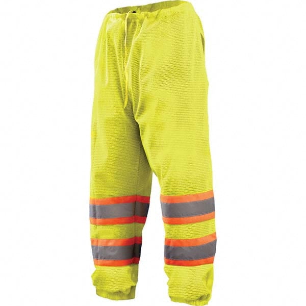 OccuNomix - Size L/XL Hi-Viz Yellow Polyester Hi-Visibility Pants - Industrial Tool & Supply