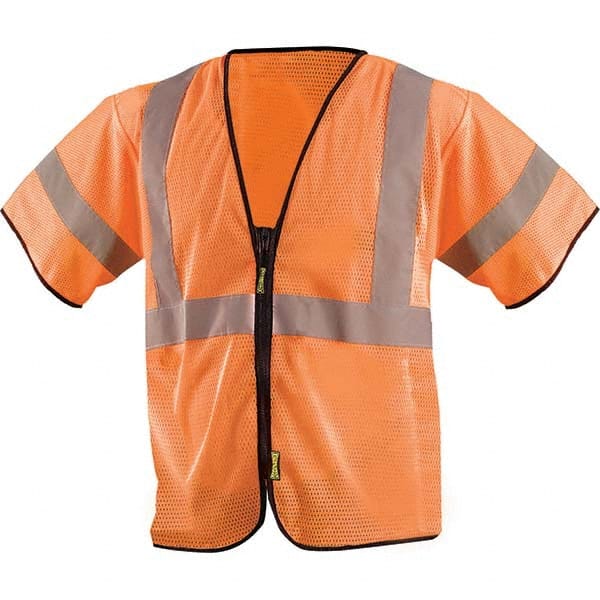 OccuNomix - Size 2X/3XL HI-Vis Orange Mesh General Purpose High Visibility Vest - Industrial Tool & Supply