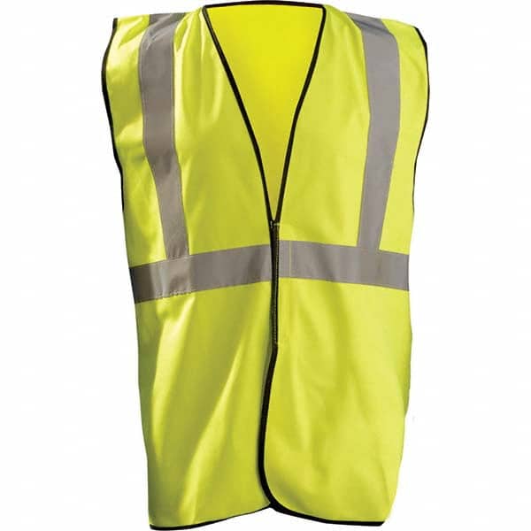 OccuNomix - Size L/XL Hi-Vis Yellow Solid General Purpose High Visibility Vest - Industrial Tool & Supply