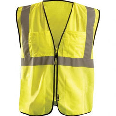 OccuNomix - Size 4X/5X L Hi-Vis Yellow Mesh Surveyor's High Visibility Vest - Industrial Tool & Supply