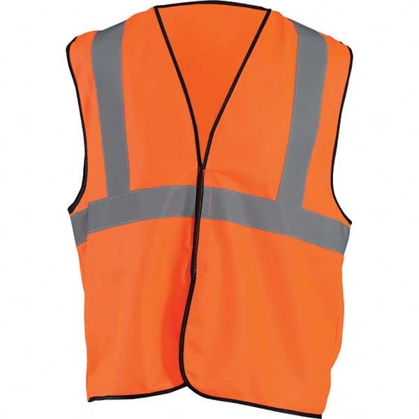 OccuNomix - Size 4X/5X L HI-Vis Orange Solid General Purpose High Visibility Vest - Industrial Tool & Supply