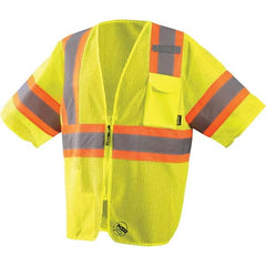 OccuNomix - Size M Hi-Vis Yellow Mesh General Purpose High Visibility Vest - Industrial Tool & Supply