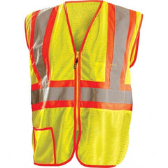 OccuNomix - Size XL Hi-Vis Yellow Mesh General Purpose High Visibility Vest - Industrial Tool & Supply