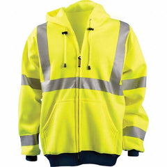 OccuNomix - Size S Hi-Viz Yellow High Visibility Sweatshirt - Industrial Tool & Supply