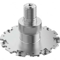 Seco - Combimaster Connection, 5/32" Cutting Width, 1.3189" Depth of Cut, 4" Cutter Diam, 14 Tooth Indexable Slotting Cutter - Industrial Tool & Supply