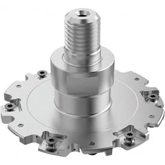 Seco - Combimaster Connection, 1/4" Cutting Width, 1.3228" Depth of Cut, 4" Cutter Diam, 12 Tooth Indexable Slotting Cutter - Industrial Tool & Supply