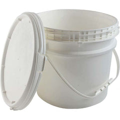 Dynalon Labware - 1 6-Piece 3.5 Gal 10.87" High, High-Density Polyethylene Round White Single Pail - Industrial Tool & Supply