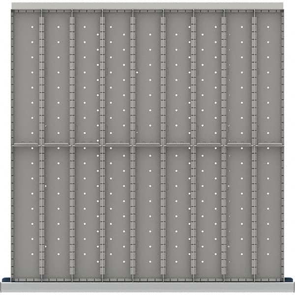 LISTA - 18-Compartment Drawer Divider Layout for 3.15" High Drawers - Industrial Tool & Supply