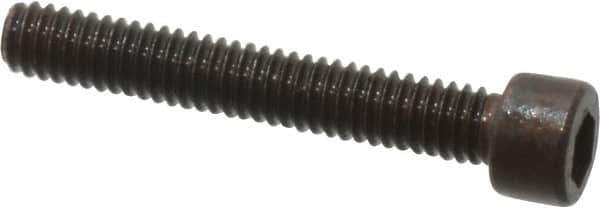 Made in USA - #1-72 UNF Hex Socket Drive, Socket Cap Screw - Alloy Steel, Black Oxide Finish, Fully Threaded, 1/2" Length Under Head - Industrial Tool & Supply