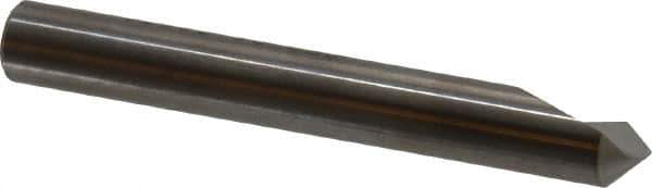 SGS - 1/4" Head Diam, 1/4" Shank Diam, 1 Flute 90° Solid Carbide Countersink - Bright Finish, 2" OAL, Single End, Straight Shank, Right Hand Cut - Industrial Tool & Supply
