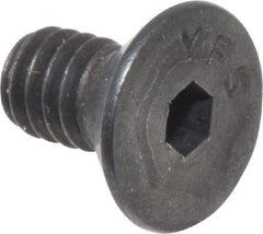 Value Collection - #8-32 UNC Hex Socket Drive, Flat Screw - Alloy Steel, Black Oxide Finish, Fully Threaded, 5/16" OAL - Industrial Tool & Supply
