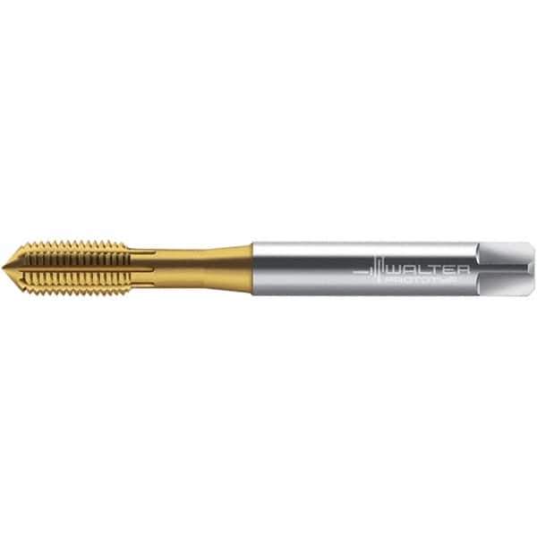 Walter-Prototyp - M6 Metric 6HX Semi-Bottoming Thread Forming Tap - High Speed Steel, TiN Finish, 80mm OAL - Exact Industrial Supply