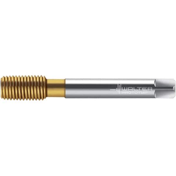 Walter-Prototyp - M12x1.75 DIN 2174 6GX 11.260 Thread Limit Semi-Bottoming Thread Forming Tap - Powdered Metal High Speed Steel, TiN Finish, 110mm OAL, 16mm Thread Length, Right Hand Thread, Series TC420 - Industrial Tool & Supply
