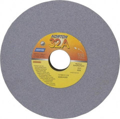 Norton - 7" Diam x 1-1/4" Hole x 3/4" Thick, K Hardness, 80 Grit Surface Grinding Wheel - Aluminum Oxide, Medium Grade, 3,600 Max RPM, Vitrified Bond - Industrial Tool & Supply