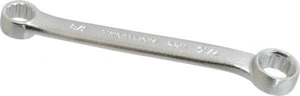 Proto - 3/8" x 7/16" 12 Point Box Wrench - Double End, 37/64" Head Diam x 19/64" Head Thickness, 4-5/8" OAL, Steel, Satin Finish, 15° Offset - Industrial Tool & Supply