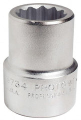 Proto - 1-1/16", 1" Drive, Standard Hand Socket - 12 Points, 2-7/16" OAL - Industrial Tool & Supply