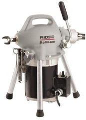 Ridgid - Electric Battery Drain Cleaning Machine - For 3/4" to 4" Pipe, 100' Cable, 400 Max RPM - Industrial Tool & Supply