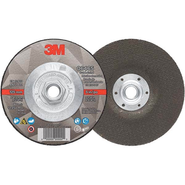 Cut-Off Wheel: Type 1, 4″ Dia, 1/8″ Thick, 3/8″ Hole, Ceramic Reinforced, 15300 Max RPM, Use with Grinder & Cutter