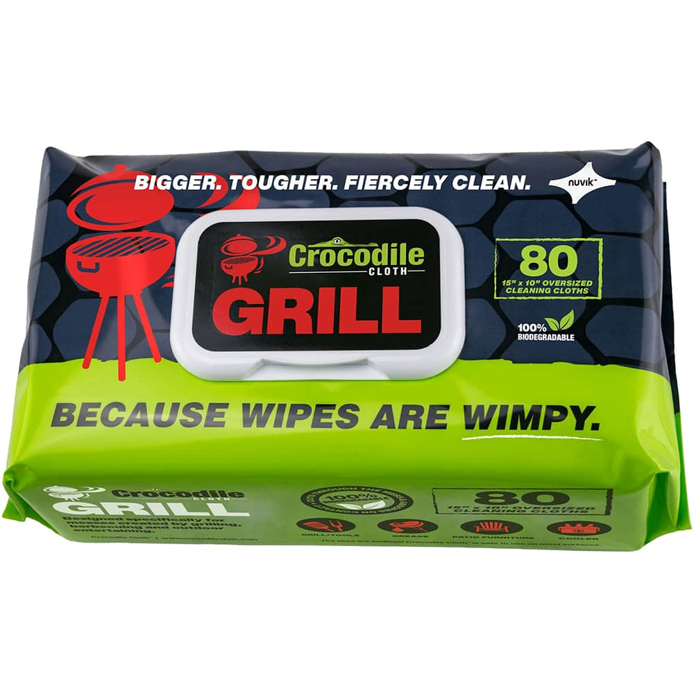 Crocodile Cloth - Wipes Type: General Purpose Style: Pre-Moistened; Flat Fold - Industrial Tool & Supply