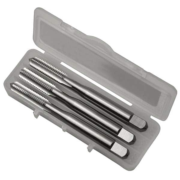 Greenfield Threading - Tap Sets Thread Size: 1/4-28 Number of Flutes: 4 - Industrial Tool & Supply