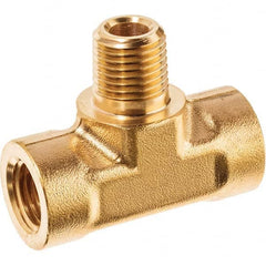 USA Sealing - 3/4" Brass Pipe Branch Tee - Industrial Tool & Supply