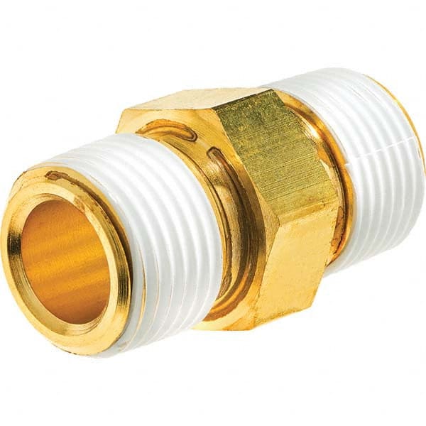 USA Sealing - 3/4" Brass Pipe Hex Nipple - Industrial Tool & Supply