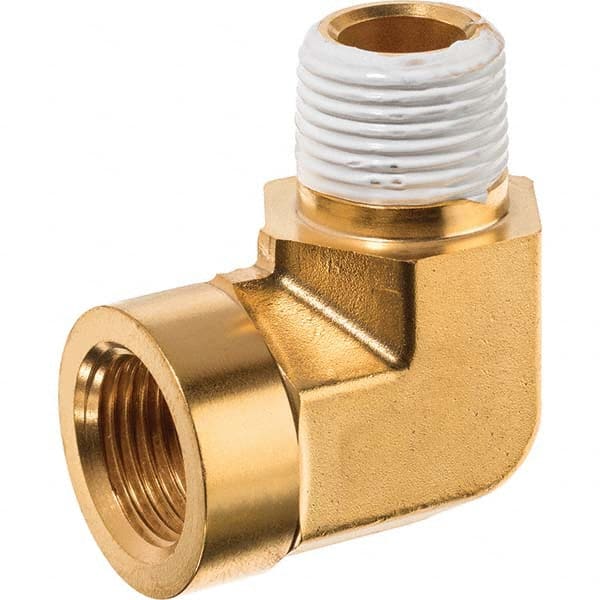 USA Sealing - 1/4" Brass Pipe 90° Street Elbow - Industrial Tool & Supply
