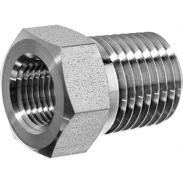 USA Sealing - 1/2 x 3/8" Galvanized Steel Pipe Hex Bushing - Industrial Tool & Supply