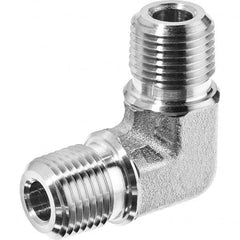 USA Sealing - 1/4" Galvanized Steel Pipe 90° Male Elbow - Industrial Tool & Supply