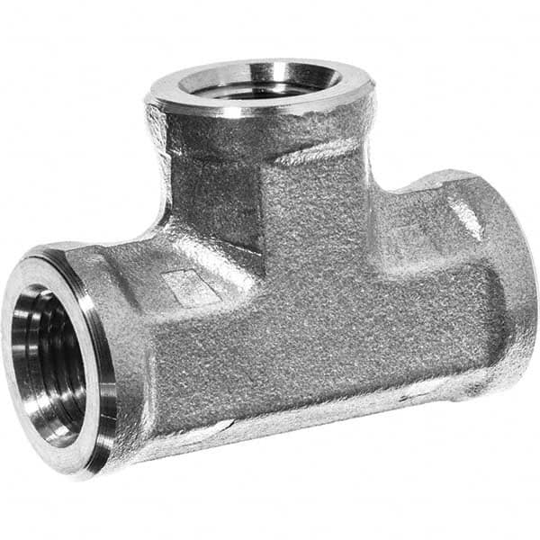 USA Sealing - 1/2" Galvanized Steel Pipe Female Tee - Industrial Tool & Supply