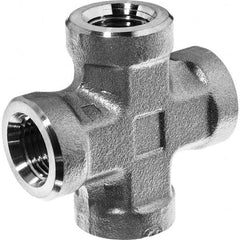 USA Sealing - 1/4" 316 Stainless Steel Pipe Female Cross - Industrial Tool & Supply