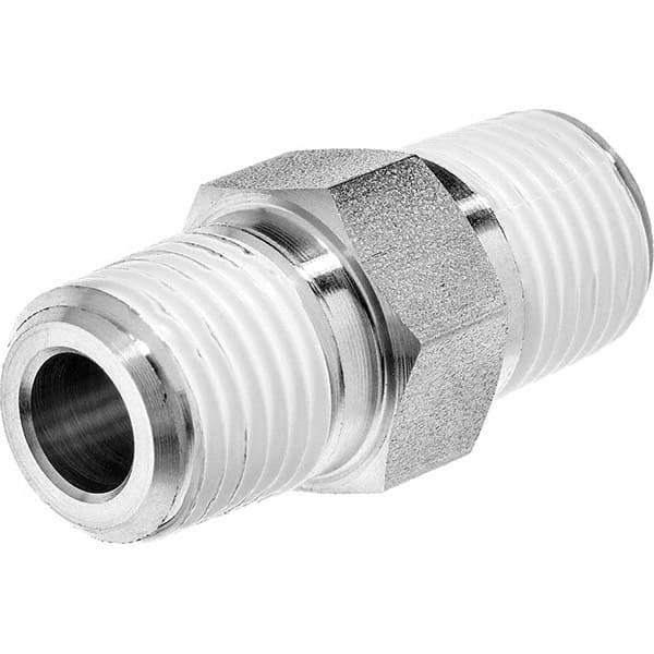 USA Sealing - 3/8" 316 Stainless Steel Pipe Hex Nipple - Industrial Tool & Supply