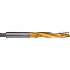Spiral Flute Tap: M24 x 3.00, M, Modified Bottoming, 6H Class of Fit, Cobalt, TiN Finish Right Hand Flute, Right Hand Thread, D8, Series C4063701