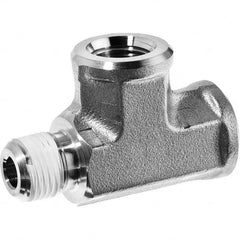 USA Sealing - 3/8" 316 Stainless Steel Pipe Run Tee - Industrial Tool & Supply