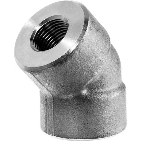 USA Sealing - 1/2" 316 Stainless Steel Pipe 45° Elbow - Industrial Tool & Supply