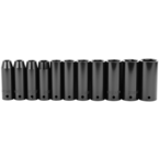 STANLEY® 1/2" Drive 11 Piece Fractional Deep Impact Socket Set – 6 Point - Industrial Tool & Supply