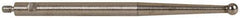 TESA Brown & Sharpe - 2mm Ball Diam, Steel, Ball Test Indicator Contact Point - 1-7/16" Contact Point Length, Use with Brown & Sharpe BesTest 599 Series - Industrial Tool & Supply