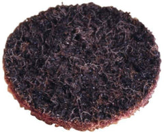 Standard Abrasives - 5" Coarse Grade Aluminum Oxide Deburring Disc - Hook & Loop Connection, Maroon, 7,000 Max RPM - Industrial Tool & Supply