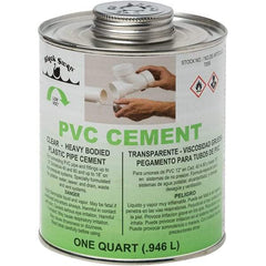 Black Swan - 1 Qt Heavy Duty Cement - Clear, Use with PVC - Industrial Tool & Supply