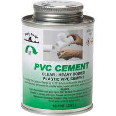 Black Swan - 1/2 Pt Heavy Duty Cement - Clear, Use with PVC - Industrial Tool & Supply